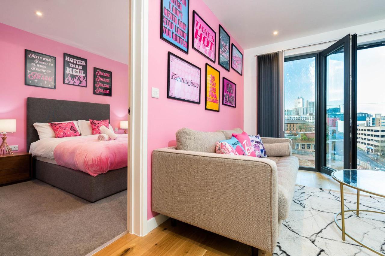 Maevela Apartments ☆ Pink Luxury Apartment With Balcony - Birmingham City Centre - 5 Min Walk From Bullring, Cube, Mailbox, New Street Station - Free Netflix & Wifi Eksteriør billede